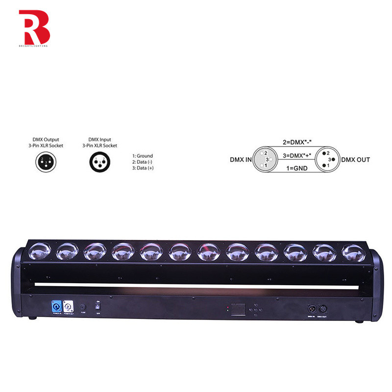 12pcsx30W 이동 헤드 LED 스테이지 라이트 바 백콜러 마르코 효과