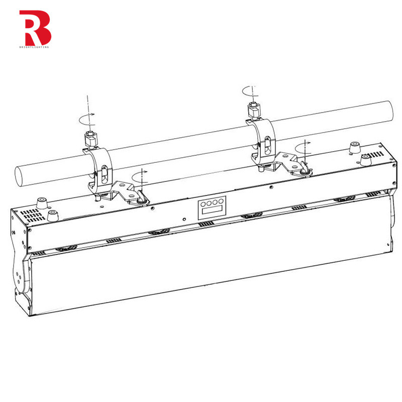 30W 12pcs RGBW 4in1 LED 디스코 조명 장비 배경 색상 마르코 효과