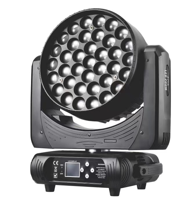 LED 실내 37pcs 15w RGBW 줌 세탁 쇼를위한 움직이는 헤드 스테이지 라이트