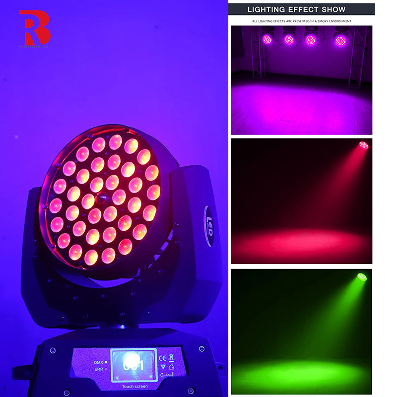 380W LED 이동 헤드 36 * 10W RGBW 4-In1 Zoom And Beam Beeye 스테이지 라이트