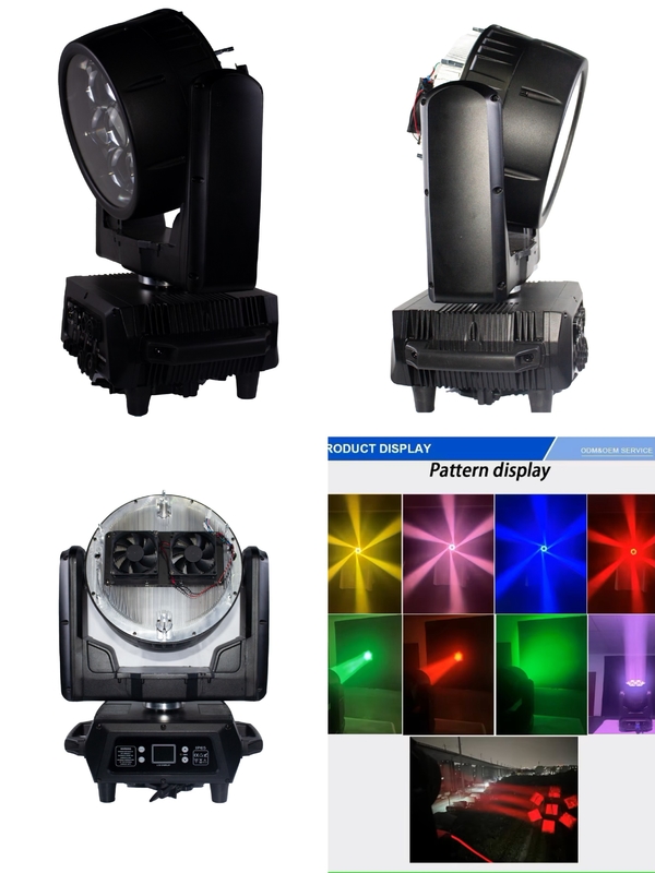 DMX512 미니 7*40w LED 세탁 줌 라이트 비아이 스테이지 DJ 라이트 디스코 클럽