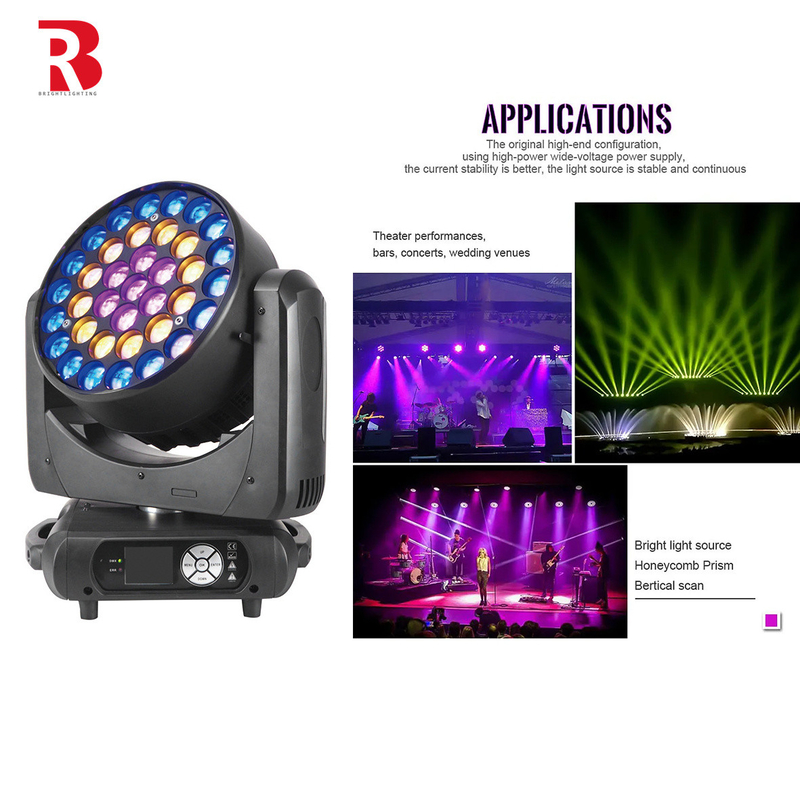 600W 37*15W 4in1 Beeye 오토 고보 LED 이동 헤드 라이트 프로 쇼
