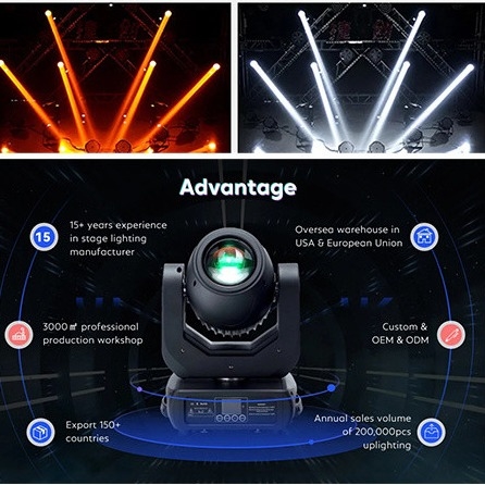 150W DMX 100W LED 화이트 스테이지 라이트 빔 스팟 세탁 이동 헤드 파티용 dj 이동 헤드 라이트