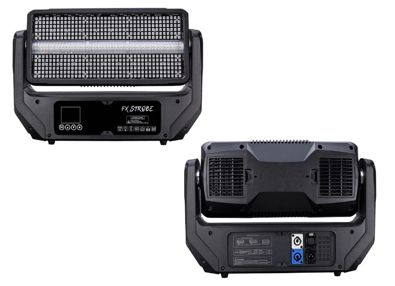1000W LED 스트로브 라이트 RGB 3 in 1 DMX512 파티 쇼용 검은 LCD