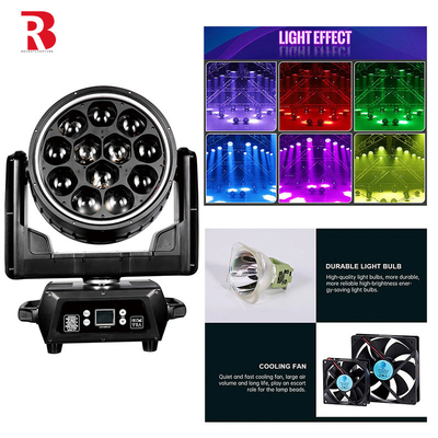 DMX LED 이동 헤드 Beeye 스테이지 12pcs 40W RGBW 4in1 스테이지 쇼를위한 빛